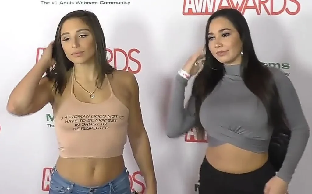 Abella Danger and Karlee Grey at the 2017 AVN Awards nomination party at Avalon Nightclub in Hollywood.
