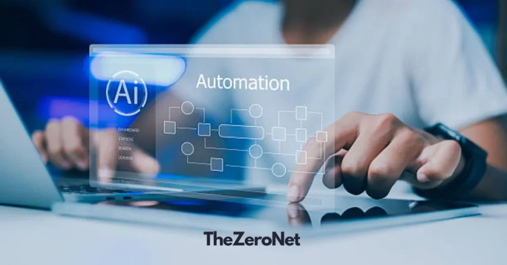 AI automation interface showing enterprise workflow