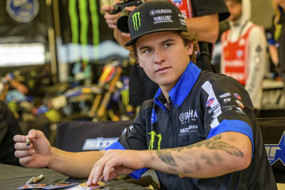 Haiden Deegan in official Yamaha team gear.