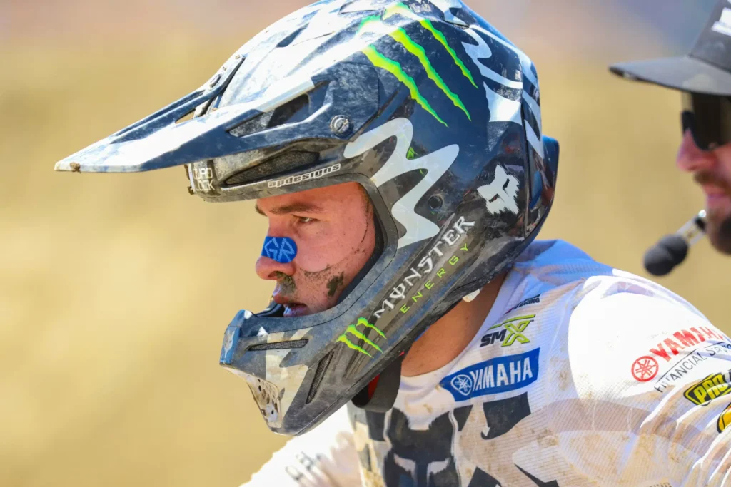 Motocross racer Haiden Deegan in Monster Energy Yamaha gear.